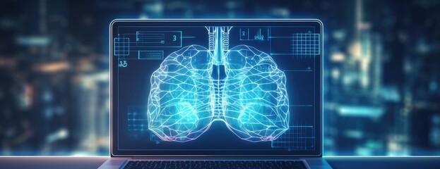 A glimpse into the future of medical science, showcasing groundbreaking research and developments focused on lung health.