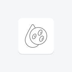 Red Blood Cell grey thin line icon , vector, pixel perfect, illustrator file