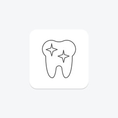 Teeth grey thin line icon , vector, pixel perfect, illustrator file