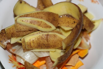 vegetable peelings are large