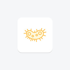 Microbe color outline icon , vector, pixel perfect, illustrator file