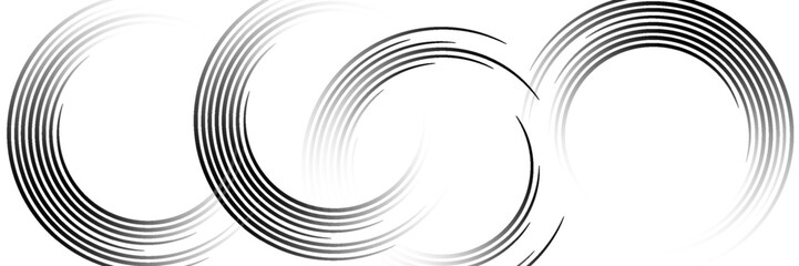 abstract dynamic lines vector background circular spiral sound wave rhythm