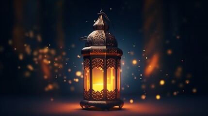 Fototapeta na wymiar Beautiful Islamic Ramadan Kareem 3d illustration