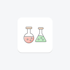 Experiment awesome lineal color icon , vector, pixel perfect, illustrator file