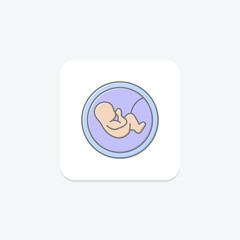Embryo awesome lineal color icon , vector, pixel perfect, illustrator file