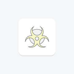 Hazard awesome lineal color icon , vector, pixel perfect, illustrator file