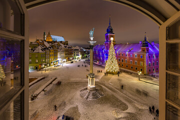 Warszawa - Zimowy Plac Zamkowy