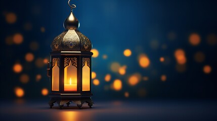 Fototapeta premium Beautiful Islamic Ramadan Kareem 3d illustration