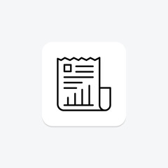 Report black outline icon , vector, pixel perfect, illustrator file