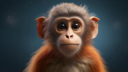 Gordijnen 3d rendered illustration of a monkey © Ziyan