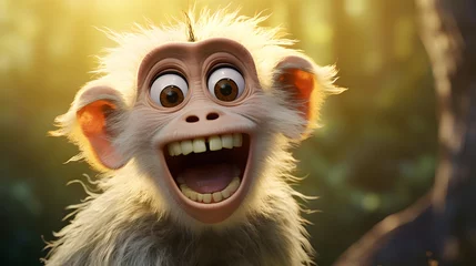 Meubelstickers 3d rendered illustration of a monkey © Ziyan