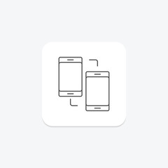 Data exchange grey thin line icon , vector, pixel perfect, illustrator file