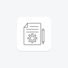 Article marketing grey thin line icon , vector, pixel perfect, illustrator file