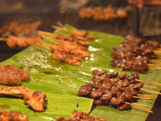 grilled pork in night market