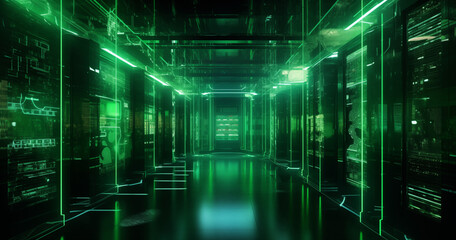Green data center wallpaper