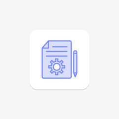 Article marketing icon, Article writing icon, color outline icon , vector, pixel perfect, illustrator file