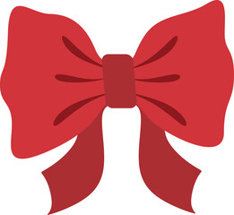 Red Bow Ribbon Element Illustration