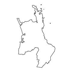 Waikato Region map, administrative division of New Zealand. Vector illustration.