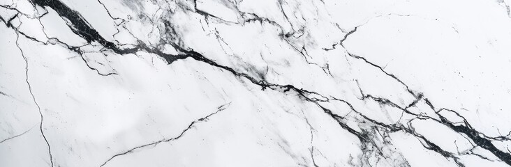 Fototapeta premium An elegant white marble texture with delicate grey veins, presenting a classic and sophisticated surface ideal for luxurious design elements or chic backgrounds. Ai generated