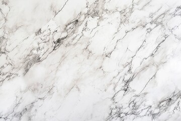 An elegant white marble texture with delicate grey veins, presenting a classic and sophisticated surface ideal for luxurious design elements or chic backgrounds. Ai generated