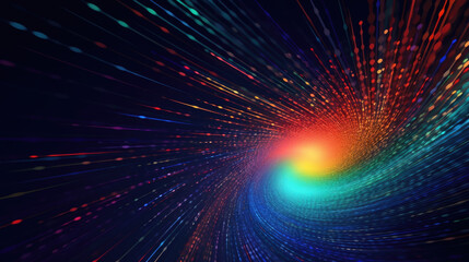 Fototapeta premium Colorful abstract background with lines and 3d shapes