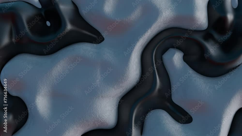 Fototapete Waves of dynamic waveforms with 3D effects, creating a visually rhythmic and harmonious composition.	