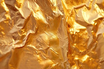 Elegant golden texture background with a metallic shimmer, ideal for high-end product design or luxury branding. The rich gradient of gold tones provides a sophisticated backdrop with a contemporary f