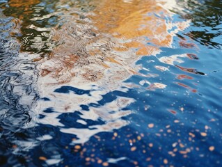 Glistening Water Surface with Sunlight Reflections, Perfect for Calm Backgrounds and Display
