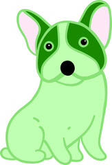 Green dog