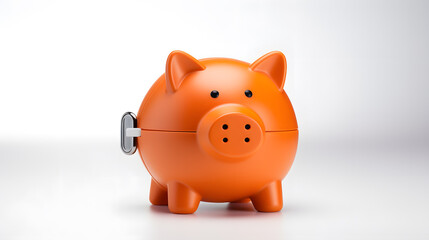 Piggy bank with padlock. Safety. Security. 