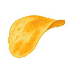 Potato chips. Vector color realistic illustration. Hand drawn design isolated icon