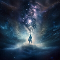 Obraz premium Astronaut and planet