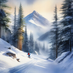 ski resort in winter