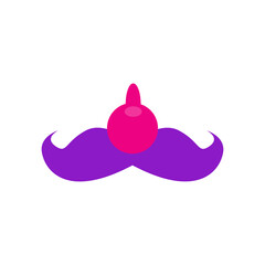 Quirky, funny and Groucho nose glasses. Carnival, Purim, festival glasses and nose with mustache. SVG ICON
