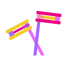 Purim gragger, musical instrument ratchet, noise maker, Jewish musical toy Ra'ashan for holiday. Purim Grogger. SVG icon - 716644461