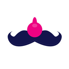 Quirky, funny and Groucho nose glasses. Carnival, Purim, festival glasses and nose with mustache. SVG icon