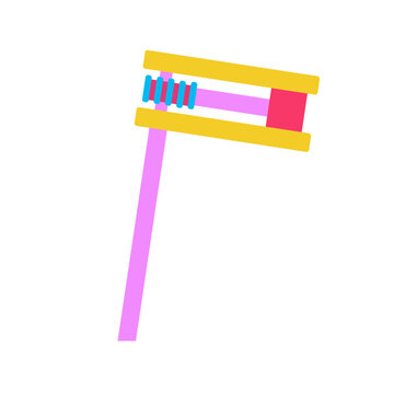 Purim gragger, musical instrument ratchet, noise maker, Jewish musical toy Ra'ashan for holiday. Purim Grogger. SVG icon