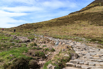 Fototapeta na wymiar A Stony Path to Conic Hill’s Peak, Scotland