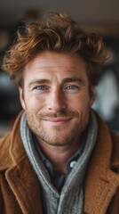 Obraz premium Portrait of a smiling attractive man