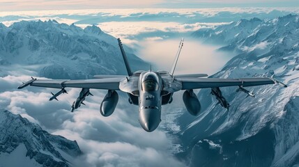 Photo of fighter aircraft in flight - AI Generated Digital Art