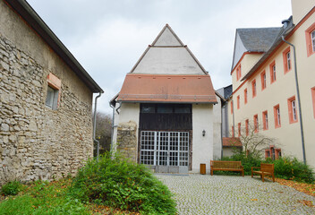 Fototapeta na wymiar historical chapel at the castle Kromsdorf, near Weimar, Germany