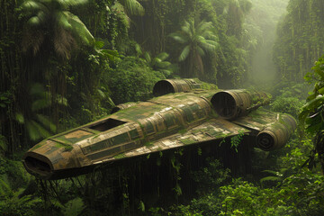 Star Wars Echoes: X-Wing Lost in Lush Wilderness