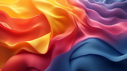 Obraz premium abstract colorful glowing wavy perspective with fractals and curves background 16:9 widescreen wallpapers