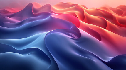 Obraz premium abstract colorful glowing wavy perspective with fractals and curves background 16:9 widescreen wallpapers
