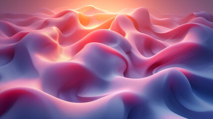 Obraz premium abstract colorful glowing wavy perspective with fractals and curves background 16:9 widescreen wallpapers