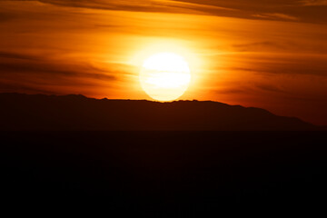 Sunset during golden hour