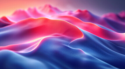 Obraz premium abstract colorful glowing wavy perspective with fractals and curves background 16:9 widescreen wallpapers