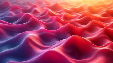 Obraz premium abstract colorful glowing wavy perspective with fractals and curves background 16:9 widescreen wallpapers