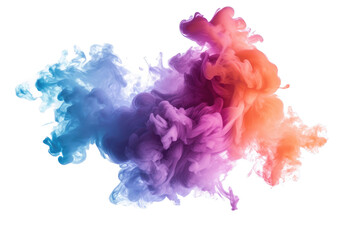 Obraz premium Colorful smoke explosion isolated on transparent background
