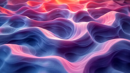 Obraz premium abstract colorful glowing wavy perspective with fractals and curves background 16:9 widescreen wallpapers 